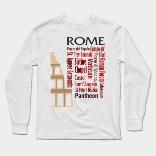 Sights of Rome, Italy Long Sleeve T-Shirt